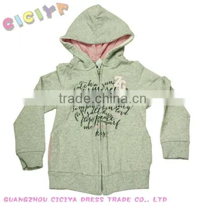 Latest Winter Printing Zip up Design Women100%cotton Sweatshirt With Hood Custom thumbnail-1