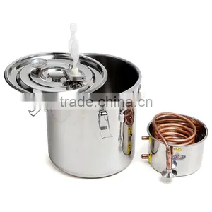 High Quality Best Price 18L Copper Moonshine Ethanol Alcohol Water Distiller Still Stainless Boiler thumbnail-1
