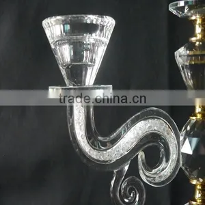Wholesale Popular Glass Crystal Candle Holder for Party Decoration thumbnail-4