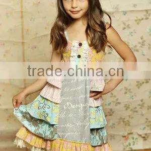 Summer Girls Clothing Mustard Pie Remake Children Clothes Sets thumbnail-6