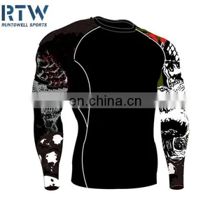 Wholesale Long Sleeve Compression Shirts Rash Guard thumbnail-3