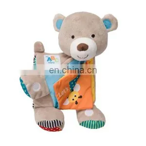 Funny Bear Shape Plush Book Baby Education Toys thumbnail-1