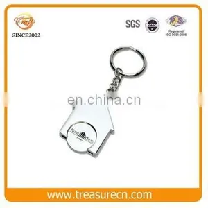 Custom Logo Printing Enamel With Metal Trolley Coin Keychain thumbnail-4