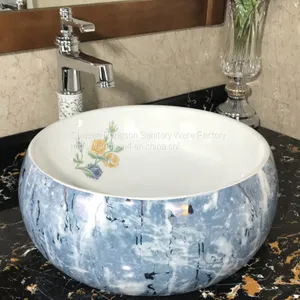 2018 New Design Luxury Color Small Size Tabletop Round Wash Basin thumbnail-5