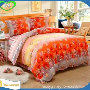 High Quality Custom Printing 100% Polyester Wholesale Bed Sheet Fabric in Rolls thumbnail-3