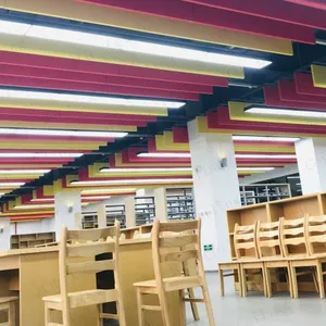 Acoustical Ceiling Suspension Systems Sound Absorbing Ceiling Baffle Boards Of Office, Meeting Room, Cinema, Gymnasium, School, Etc thumbnail-1