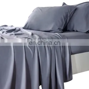 Korean Customized White Twin Size Bedding Blankets 100% Bamboo Bed Sheets Complet For Adults thumbnail-7