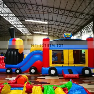 Outdoor Train Electric Pump for Bouncy Castle With Slide ,Inflatable Bouncer Jumping Castle thumbnail-4