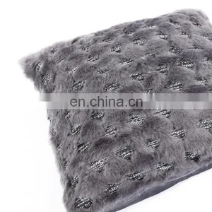 New Style Technology Dark Grey Jacquard Knitted Woven Decorative Cushion Cover thumbnail-3