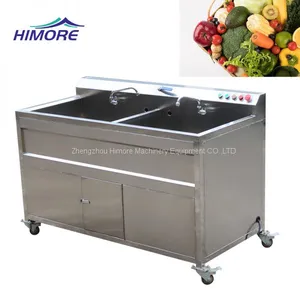 Double Tank Bubbles Vegetable Fruit Washer/ Automatic Vegetable Fruit Ozone Cleaner thumbnail-1