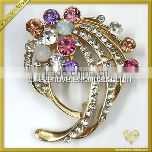 Mixed Color Silver Brooch Saree Pin for Ladies FB043 Quality Choice thumbnail-2