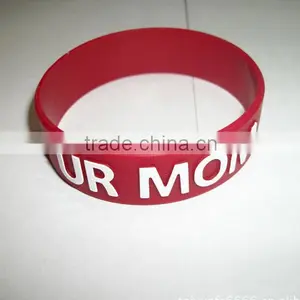 Huizhou City Factory Silicon Bracelets, Promotional Silicon Wristbands,magnetic Bracelet for Unisex thumbnail-5