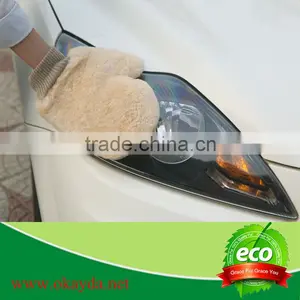 Factory Price Fashionable Design Super Soft Natural Wool Car Wash Mitt thumbnail-6
