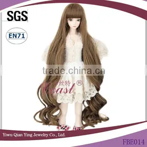 Long Curly Brown Synthetic Size 3 Doll Wigs thumbnail-1