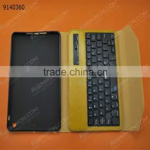 Bluetooth Keyboard for IPad Mini,golden Plastic Keyboard+ High Quality PU Removable Plastic Keyboard With Synthetic Leather thumbnail-2
