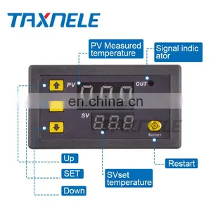 W3230 DC 12V 24V 110V-220V AC Digital Temperature Controller LED Display Thermostat With Heating Cooling Control Instrument thumbnail-2