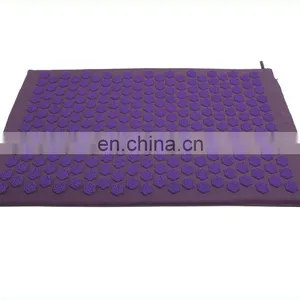 Top Sale Lotus Shape Private Label Cotton Canvas Plastic Acupressure Spike Mat Indian Manufacturer thumbnail-1