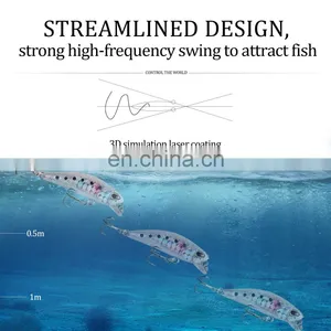 Bestselling Submerged Minoluya Bait 4.5cm/3.5g Perch Bionic Bait 5 Color Plastic Hard Bait thumbnail-2