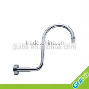 ROUND GOOSENECK CHROME SHOWER ARM, SOLID BRASS CONSTRUCTED thumbnail-1