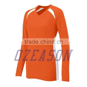 Wholesale Fashion Plain Long Sleeve Volleyball Jerseys for Women Supplier's Choice thumbnail-4