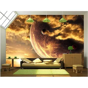 Custom Waterproof 3D Photo Wallpaper Universe Galaxy Planet Wall Painting Living Room Sofa TV Background Murals thumbnail-2
