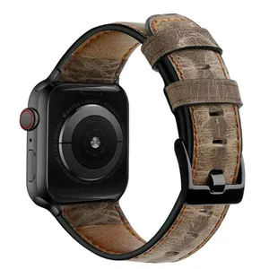 Strap For Apple Watch Bands Leather 38mm 44mm 40mm 42mm Replacement Genuine Leather Bands For Iwatch Bands thumbnail-4