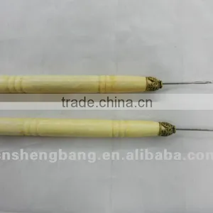Crochet Hook Hair Extensions Tools Wooden Hook Needle thumbnail-1