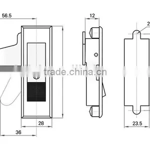 CE Rohs Certificate Reb Button Flat Fingerprint Latch Cabinet Turn Lock thumbnail-6