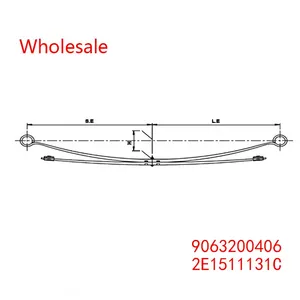 9063200406, 2E1511131C Rear Axle Parabolic Spring Arm of Medium Duty Vehicle Wholesale For Mercedes Benz thumbnail-1