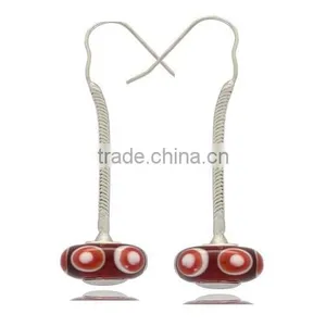 Murano Lampwork Glass Bead Earrings for Young Women thumbnail-4