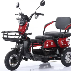 2025 Best 3 Wheel Passenger Tricycle Two Seat 48v Electric Tricycle Bike for Adults and Old People thumbnail-4