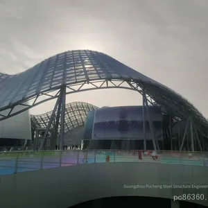 Glass Canopy, Glass Roof With Grid Structure, Grid Glass Greenhouse, Daylighting Roof of Grid With Bolted Spherical Joints, Production, Manufacturing and Sales of Grid Daylighting Canopies thumbnail-2