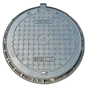 Jingdong Round Sand Casting Ductile Cast Iron Recessed Manhole Cover and Frame Mould ISO 9001 Certified Safe thumbnail-1