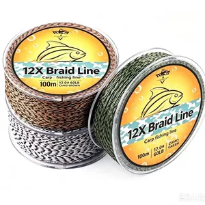 Avatar Sports 100m/300m/500m Custom Service Strong 12X Braided Carp Fishing Line thumbnail-4
