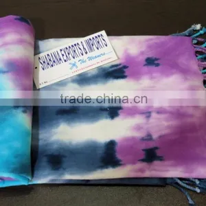 Tie-Dye Fouta Hand Woven Peshtemal Turkish Towel thumbnail-5