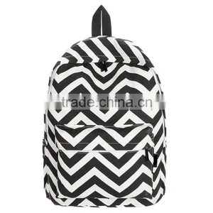 2016 Preppy Style Women Backpack Bags Double-Shoulder Sweet Stripe Canvas Travel Backpacks Schoolbag Backpacks For Teenage Girls thumbnail-6