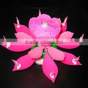 Lotus(flower) Birthday Music Candle thumbnail-1
