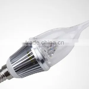 High Bright Commercial Lighting 3W Mini Led Candle Bulb With Clear Glass Cover thumbnail-1