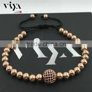 2016 Latest Fashion Beaded Wrap Steel Beads Wrist Bracelet thumbnail-1