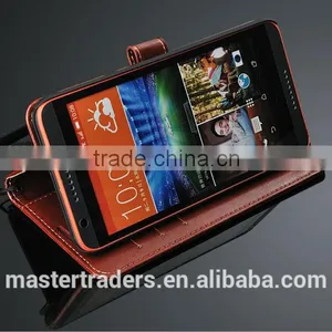 Original Fashion 64 Grain Stand Holder Wallet Flip PU Leather Case For HTC 820 MT-3099 thumbnail-4
