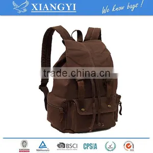 Unisex Simplicity Canvas Shoulder Bags Drawstring Backpack New Design in 2016 thumbnail-1
