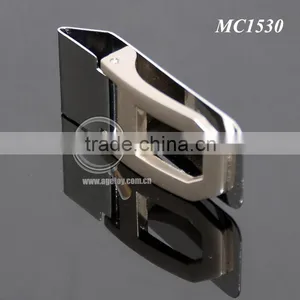 Engrave Hollow Zinc Alloy Pocket Slim Cash Clip Personalized Folding Stainless Steel Metal Money Clip Gift thumbnail-3
