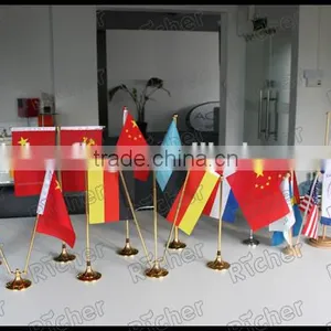 High Quality Flag for Table Top Flags Desk Flag With Metal Pole and Base thumbnail-4
