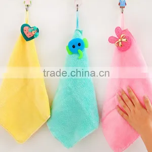 Q064 Sweet Little Cute Custom Candy Colored Coral Cheap Bathroom Wholesale Hand Towel thumbnail-1