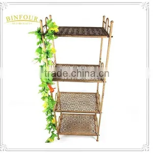 Metal Corner Flower Planter Pot Shelf Display Rack for Home Garden Furniture thumbnail-1