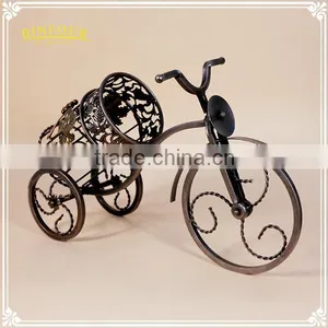 Continental Fashion Home Deco Tricycle Upscale Vintage Metal Wine Rack thumbnail-4