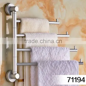 Quality Stainless Steel Wall Mounted Movable Towel Bars Bathroom Towel Rack Rotating Towel Poles Towel Rods thumbnail-1