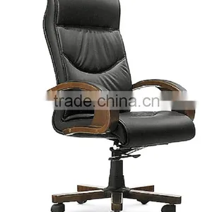Wooden Armrest Leather Office Chairs Adjustable Armrest GZH-SJ1008AH thumbnail-1