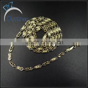 Factory Wholesale Latest Design Hip Hop Gold Necklace thumbnail-2