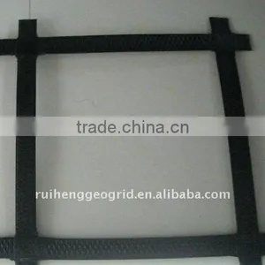 (Factory)80KN/m--80KN/m,45mx6m/roll,High Tensile Strength Steel--Plastic Geogrid thumbnail-1
